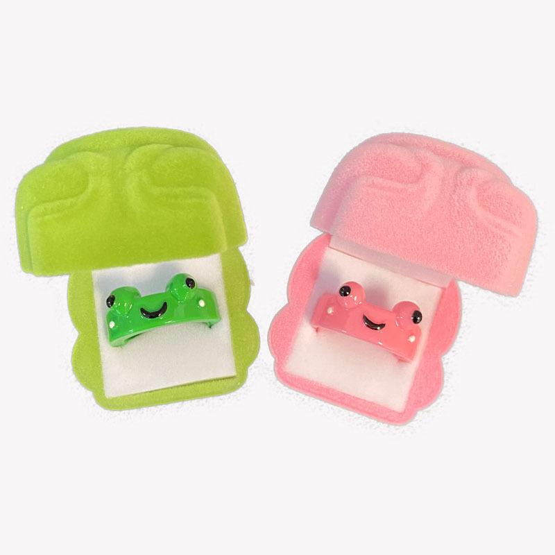Homeware Convenience Store Cute Cartoon Frog Shape Ring Girlfriend Gift Couple Qixi Lonely Frog Ring
