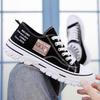 Adidași Joși Respirabili din Pânză pentru Bărbați - Stil Trendy Hong Kong & Coreean - Pantofi de Skateboard