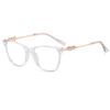 Square Myopia Glasses For Women Men Trendy Large Metal Frame Near Sight Eyewear Anti Blue Light Minus Diopter Eyeglasses