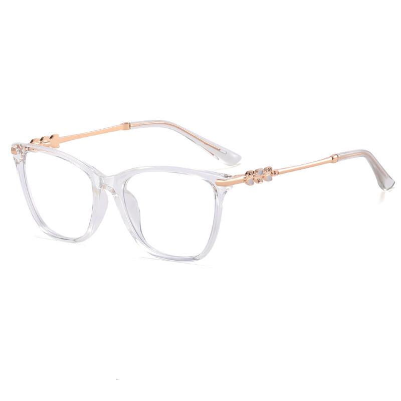 Square Myopia Glasses For Women Men Trendy Large Metal Frame Near Sight Eyewear Anti Blue Light Minus Diopter Eyeglasses