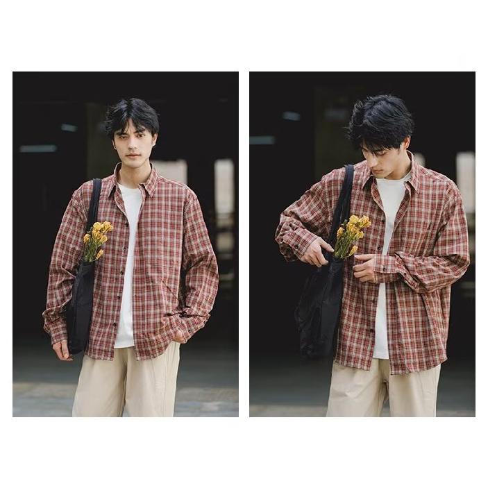 2024 Letter Long Sleeve Shirt Japanese Hong Kong Style Ins Loose Shirt Boys Summer Trendy Versatile Casual Coat