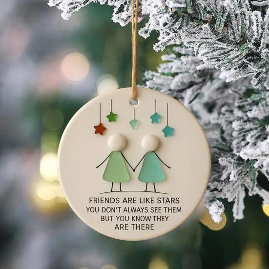 Weihnachtsanhänger an unsere Freunde Briefmuster Festliche Atmosphäre Hängende Dekoration Wohnzimmer Schlafzimmer
