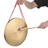 Cymbales Gong à Main 22 / 30 Cm Laiton Cuivre Gong Chapelle Opéra Instrument de Percussion Avec Maillet Rond