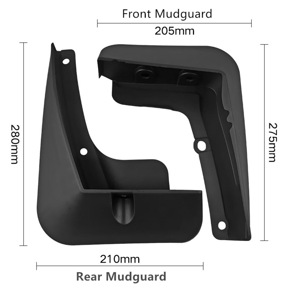 4Pcs High Quality Car Black Mudguard Cover Trim For Kia Ev6 2022-2024