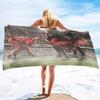 Rugby Pattern Series Seaside Vacation Beach Towel Swimming Bath Towel Sports Towel