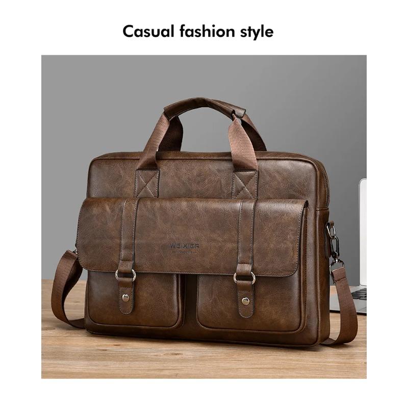 Men's Bag Luxury Designer Handbag Large Capacity Briefcase 15.6-inch Laptop Bag Men's Travel Crossbody Bags Shoulder Bag