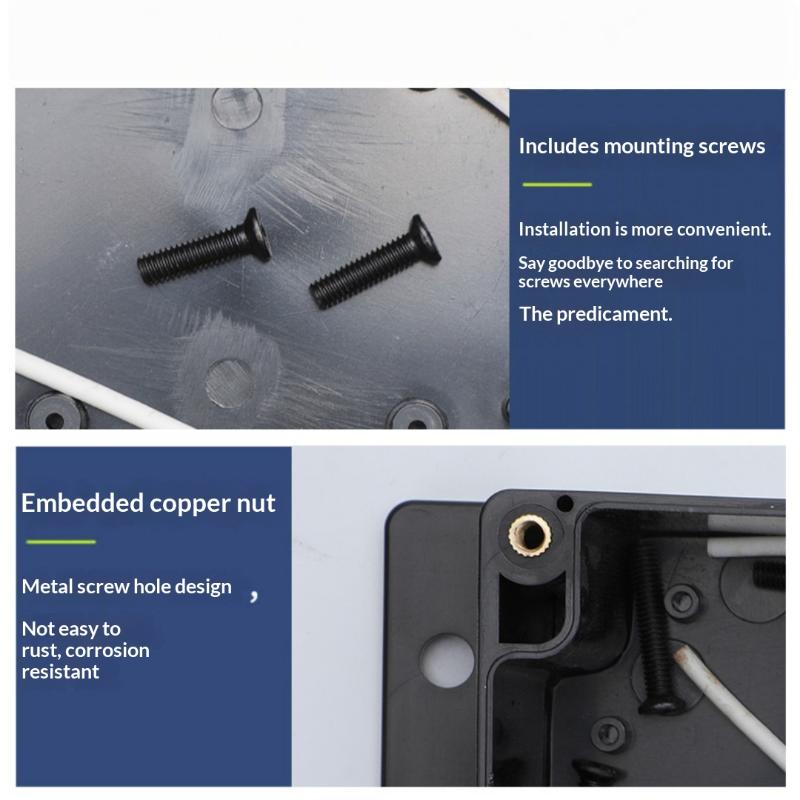 1/3Pcs Plastic Electronic Project Instrument Case Ip65 Waterproof Black Junction Box Outdoor Container Power Enclosure Tools
