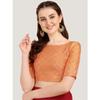 Beautiful Jacquard Woven Work Blouse Indian Wedding Party Wear Stitched Choli