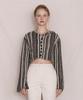 Pabeleupinggeo Shoulder Slit Stripe Knit