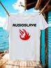 AUDIOSLAVE Official Band Logo Tshirt White Tee with Red F...
