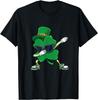 Dabbing Shamrock St Patrick Day Graphic T-Shirt Men Boys Cool Dab Clover Tee