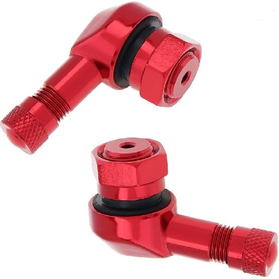 Windance 2pcs 90 Degree CNC Motorcycle Tire Valve Stems for Most Bike 10 Mm To11.3 Mm Tubeless Tires Easy Tallation (Black)