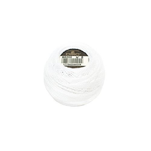 Pearl Cotton Thread - DMC - 116 5-B5200 - Snow White - Size 5 - Soft and Satiny