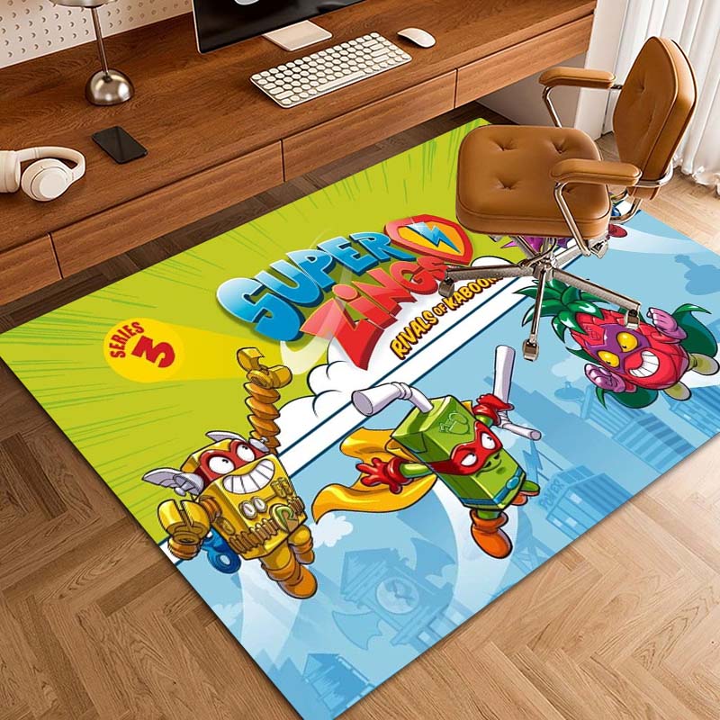 CustomizableCute Cartoon Super Zings Printed Non-slip Mat Yoga Mat Door Photography Props Kitchen Mat Area Birthday Gift