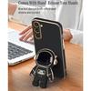 Case for Samsung Galaxy A37 5G, Slim Anti-Scratch Silicone with Astronaut Pattern Stand - Black