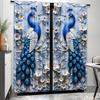 Sheer Gothic Blue Peacock Curtains Polyester Bedroom Living Room Office Kitchen Curtain Set Of 2 Elegant Made Washable Area Ready