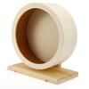 Quiet Wood Hamster Running Wheel with Corks Lining for Safe and Comfortable Small Pet Exercise Entertainment Roller Toy