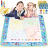 100x80CM Sihirli Su Çizim Matı Yeniden Kullanılabilir Sihirli Kalemler, Çocuklar İçin Çizim Tahtası Oyuncağı, Doodle Montessori Boyama 39X31 İnç