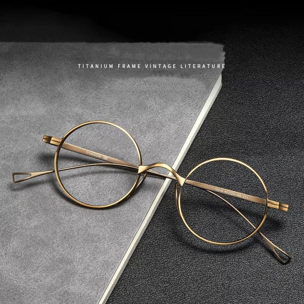 New Pure Glasses Frame Oval Shape Simple Design Eyeglasses Frames Retro Classic Eye Decoration