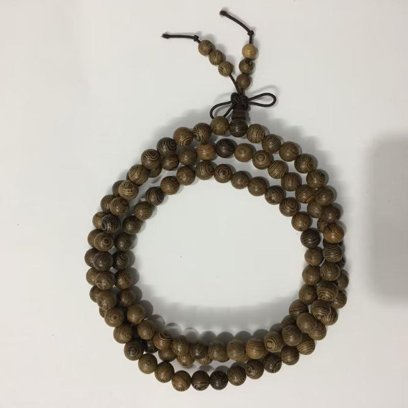 Többrétegű Wenge imagyöngyök tibeti buddhista Mala Buddha karkötő rózsafüzér női férfiaknak