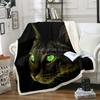 Niedliche schlafende Katze 3D-gedruckte Wolldecke Picknick Extra dick Modische Laken Katzen Haustier Kinder Kinder Sherpa Überwürfe