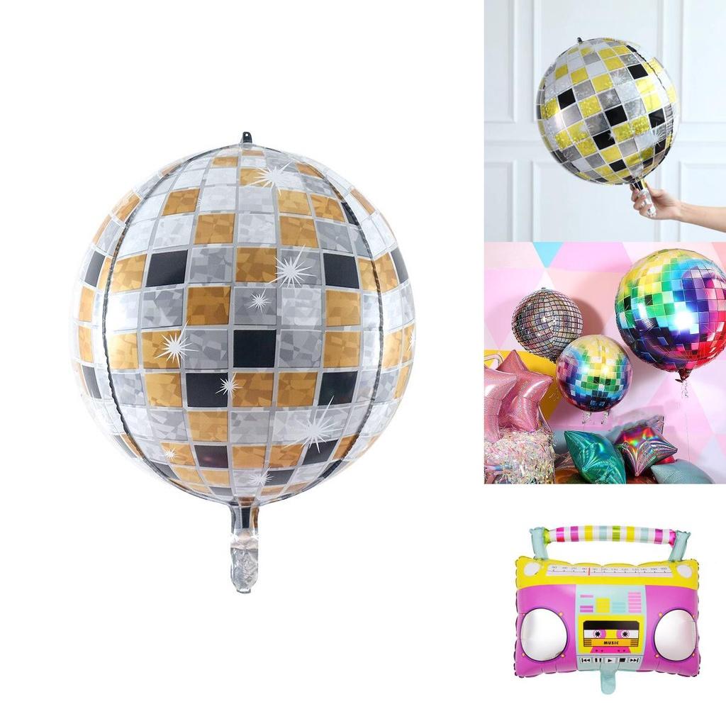 Grote discobal-heliumballonnen voor een schitterende nieuwjaarsfeestdecoratie in 2022.