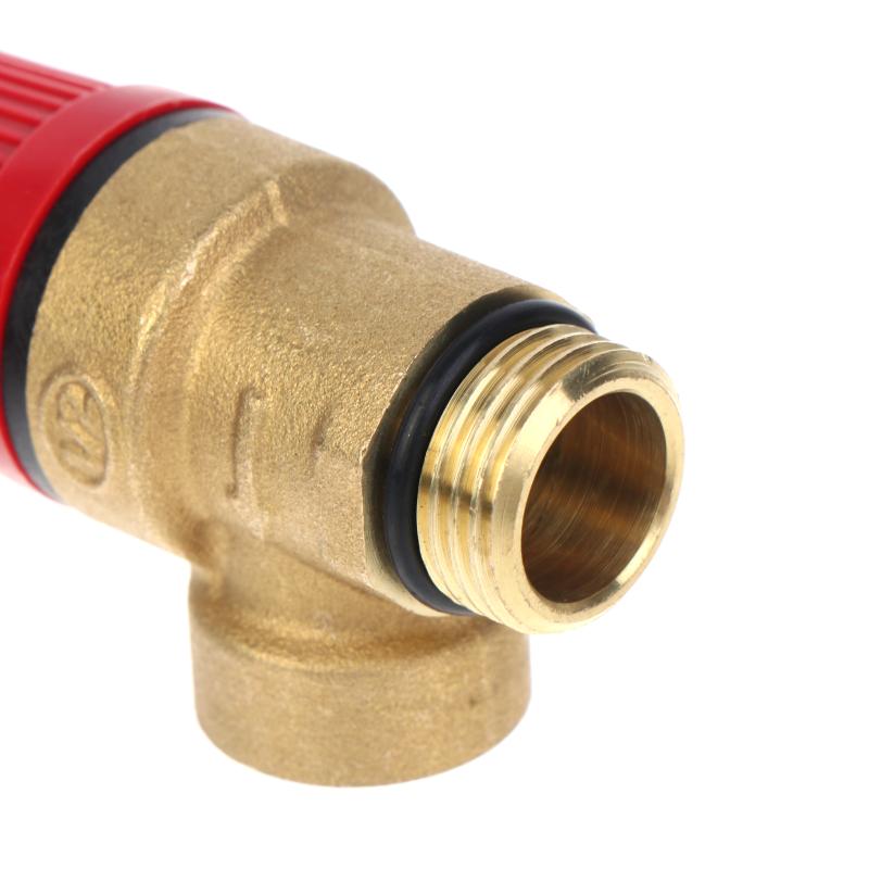 Brass Safety Pressure Relief Valve High Pressure Resistant Leak Free for Home Bathroom Electric Water Heater Use