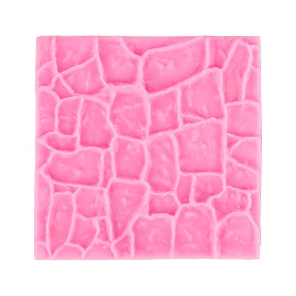 Baking Cake Mold Kitchen 3D Castle Farm Sugar Craft Rock Stone Fondant Wall Silicone Mould