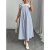Summer Women Plus Size Dress Elegant Fashion Solid Color Halter One-Piece Dress