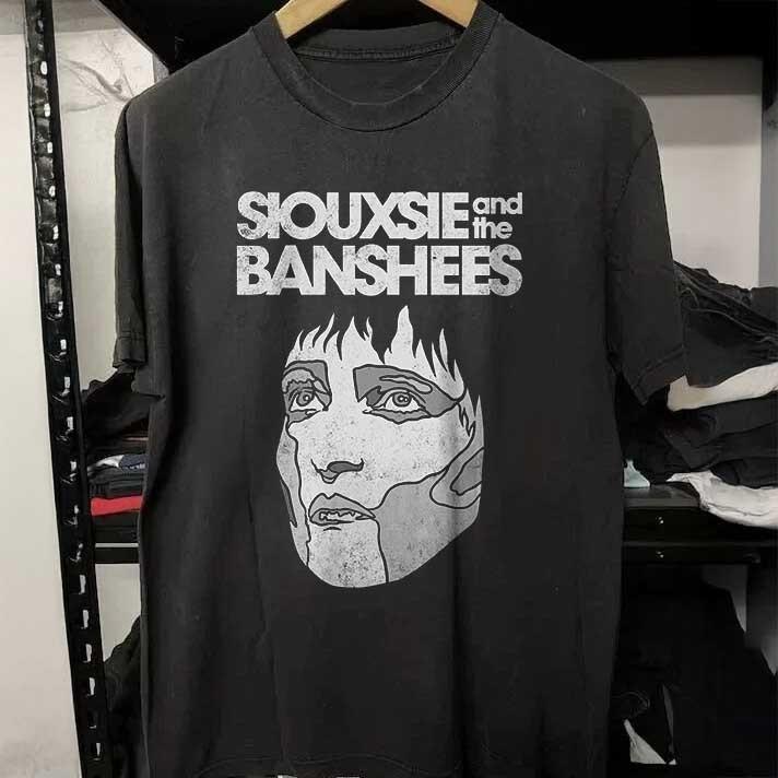 Siouxsie and the Banshees Tour Concert Unisex Black Cotton T-Shirt