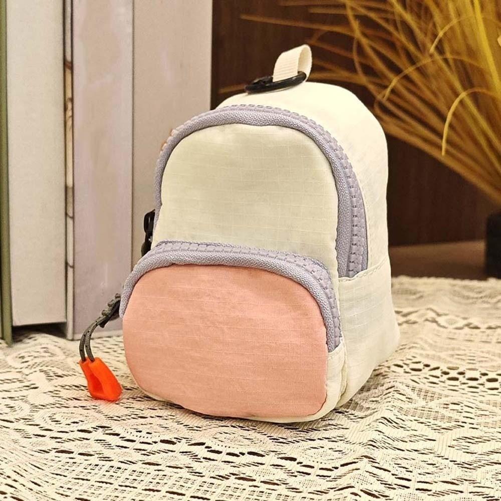 Mini Oxford Cloth Hanging Neck Coin Purse Mini Earphone Bag Simple Portable Small Small Pendant Key Pouch with Lanyard