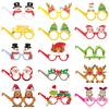 Christmas Grinch Creative Cartoon Paper Glasses Santa Elk Shaped Glasses