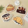 Coffee Bread Shape Hand Towel Coral Fleece Soft Toilet Handkerchief Thickened Strong Water Absorption Bathroom Kerchief Kitchen