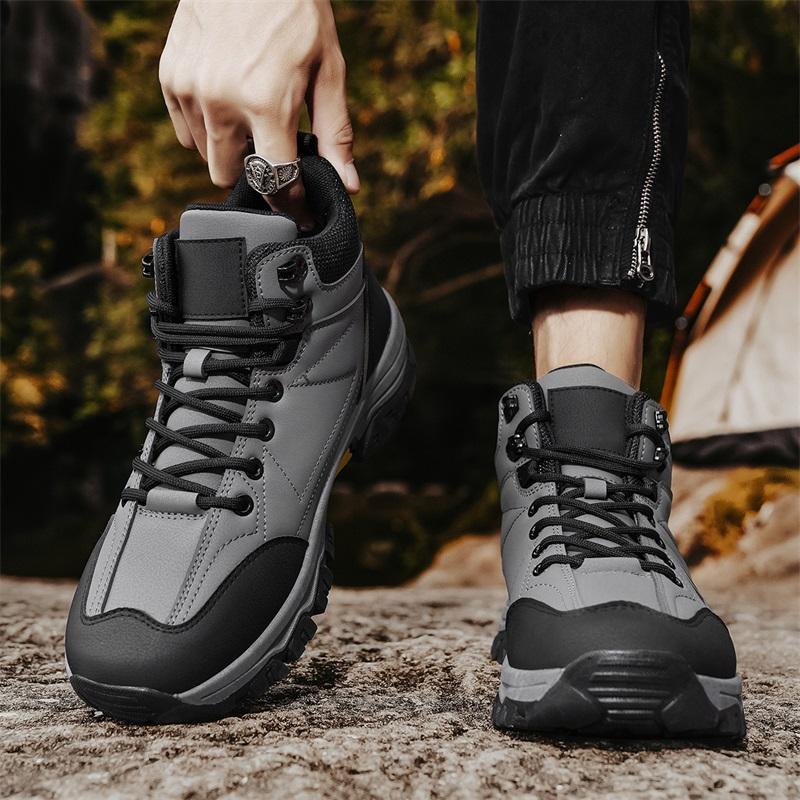 Fashion Ankle Boots Men Platform High-quality Sports Outdoor Hiking Anti Slip Breathable Casual Mountaineering Shoes Botas De Trabajo