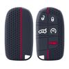 Silicone Car Key Cover Case For Dodge Ram Charger Journey Durango Jeep Grand Cherokee Chrysler Keyless Fob Shell Holder