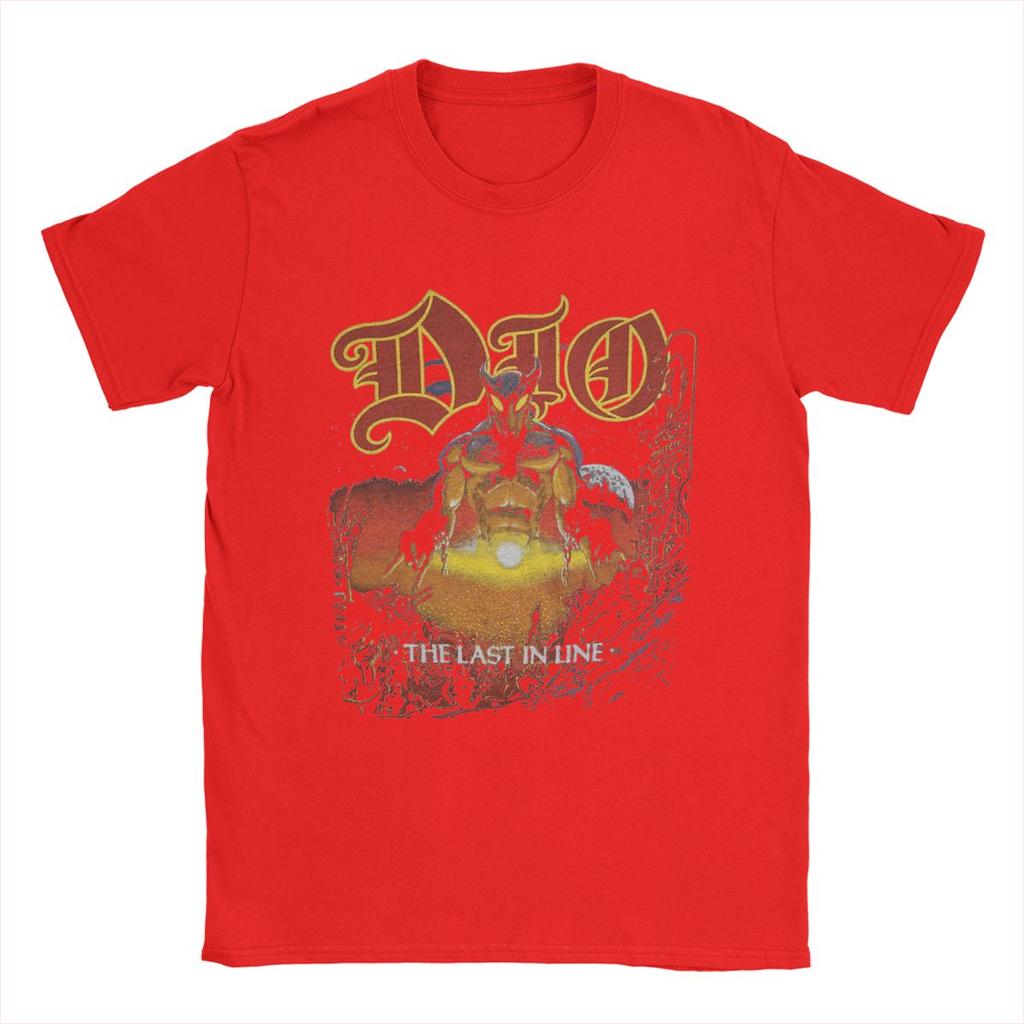 Unique Dio The Last In Line Tour T-Shirt for Men Crew Neck 100% Cotton T Shirt Short Sleeve Tee Shirt Plus Size Clothing