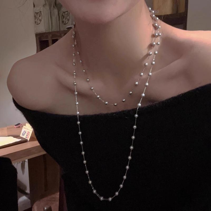 Star-shaped Pearl Sweater Chain - Elegant Commuting Multi-purpose Layered Collar Chain - New Style Accessory for Various Occasions