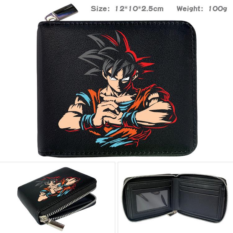 Dragon Ball Z Portemonnee met Rits Anime Print Korte PU Kaart Portemonnee Draagbaar voor Studenten Mannen Vrouwen Goku Vegeta 1 stuks