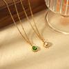 Fashion Water Droplet Zircon Pendant Necklaces for Women Light Luxury Stainless Steel Necklace Jewelry Gifts