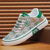 Men's Shoes Board Shoes Men's Retro Printing Fashion Breathable Comfortable Board Shoes Soft-soled Canvas Shoes