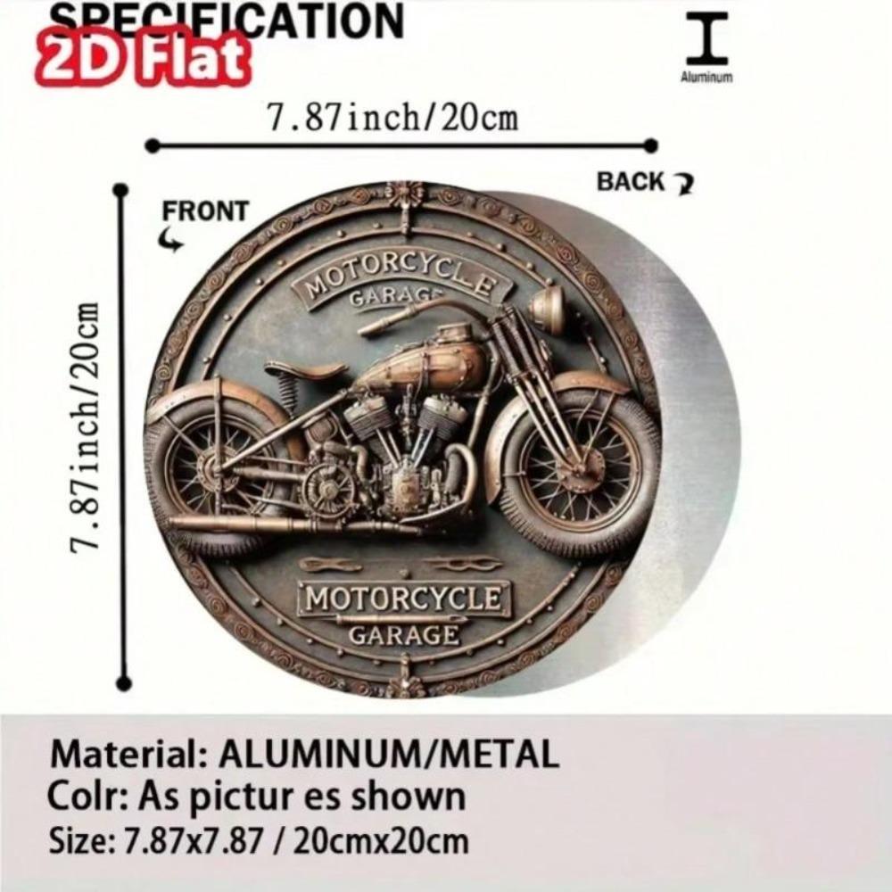 Placă Metalică Retro Motocicletă Cutie de Conservă Decor Vintage Perete Garaj