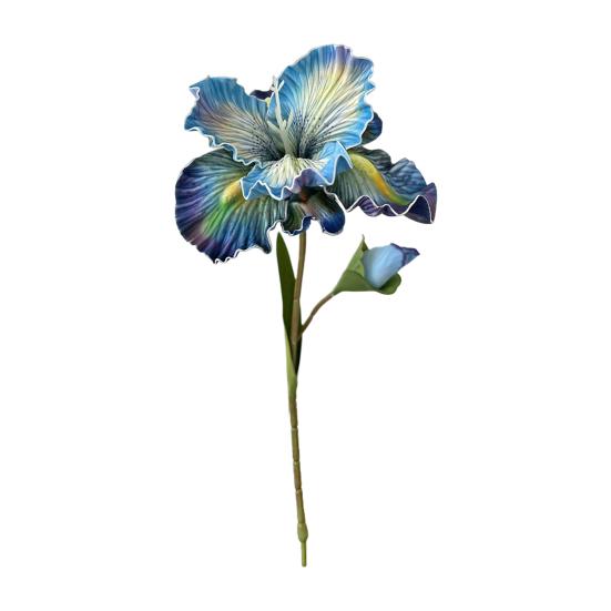 Simulated Iris Flowers Realistic Artificial Iris with Bendable Stem Faux Iris Showy Flower for Home Decor Weddings Parties Office