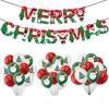 Kids Favors Santa Claus Party Supplies Banner Christmas Balloon Print Flag Xmas Decoration