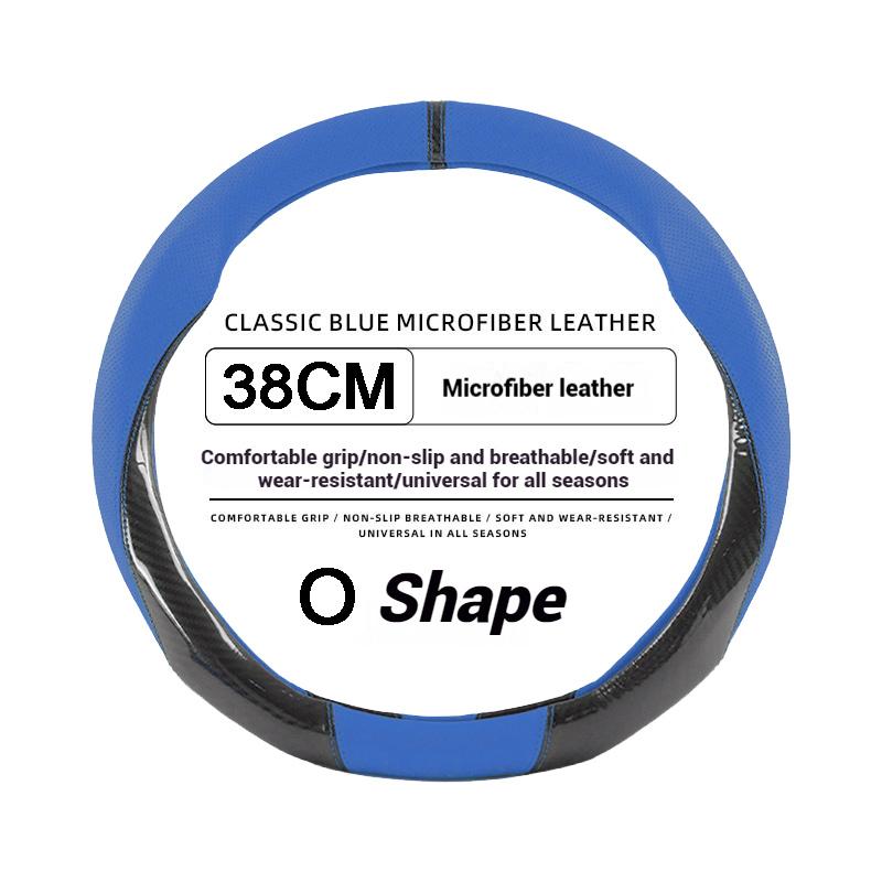For Skoda Models Octavia MK2 3 Octavia 2 3 A7 Fabia Kodiaq Rapid Superb Vision Carbon Fiber Leather Car Steering Wheel Cover