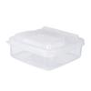 Recipient de Depozitare pentru Unt și Brânză cu Capac Flip-Top și Garnitură de Silicon, Cutie Pătrată din Plastic, Economisitor de Spațiu, Organizator pentru Păstrarea Prospețimii în Debara Bucătărie
