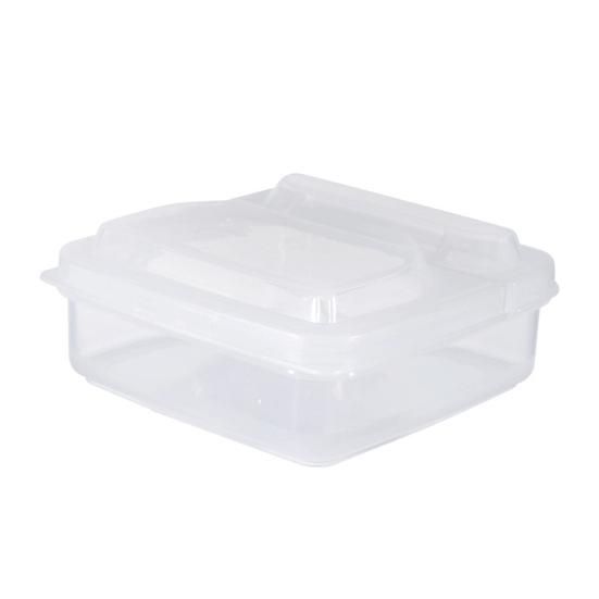 Recipient de Depozitare pentru Unt și Brânză cu Capac Flip-Top și Garnitură de Silicon, Cutie Pătrată din Plastic, Economisitor de Spațiu, Organizator pentru Păstrarea Prospețimii în Debara Bucătărie