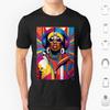 Missy Elliot T-Shirt 6XL Baumwolle Cooles T-Shirt Porträt Frau Kopfhörer Sonnenbrille Mode Lebendig Bunt Geometrischer Stil Missy