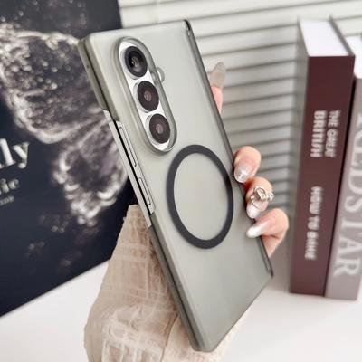 Ultra-dünnes, transparentes, magnetisches Ladecase für Magsafe für Samsung Galaxy Z Fold 7 6 5 4, stoßfeste Schutzhülle