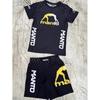 Mens Short Sleeve Wrestling Sport T-Shirt Shorts Set Athletic Training Outfit Lightweight Casual Gym Wear