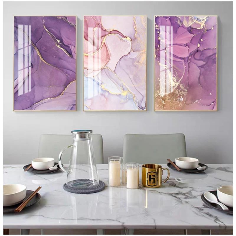Nordisch Bunt Golden Skandinavisch Modern Abstrakt Leinwandbild Wandkunst Druck Bilder für Wohnzimmer Heimdekoration